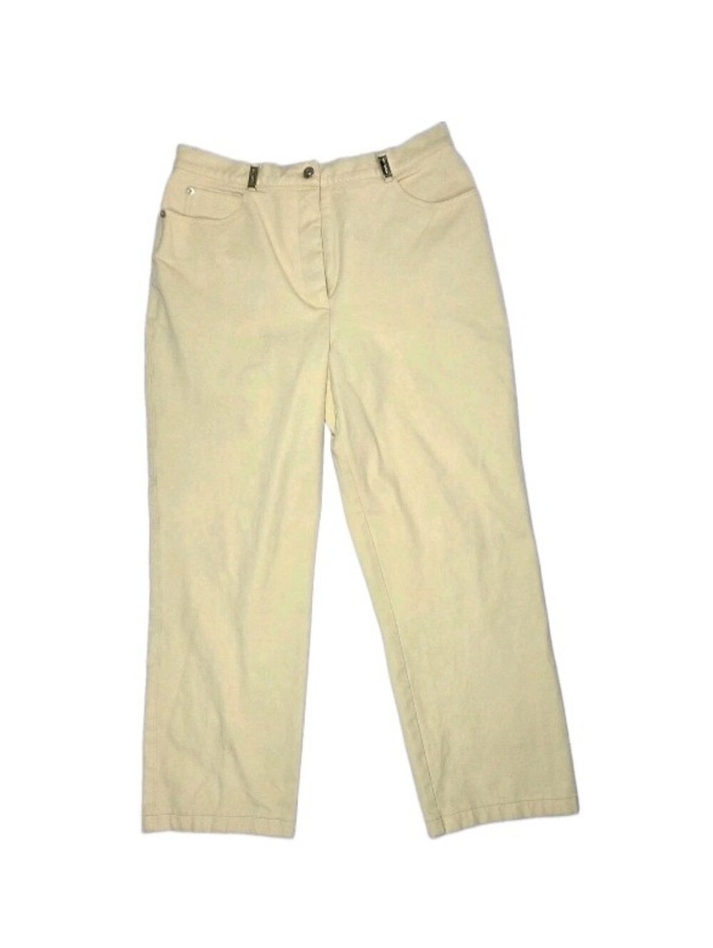 St. John Sport Essentials Straight Leg Vintage Pants Size 12 Yellow Quiet Luxury